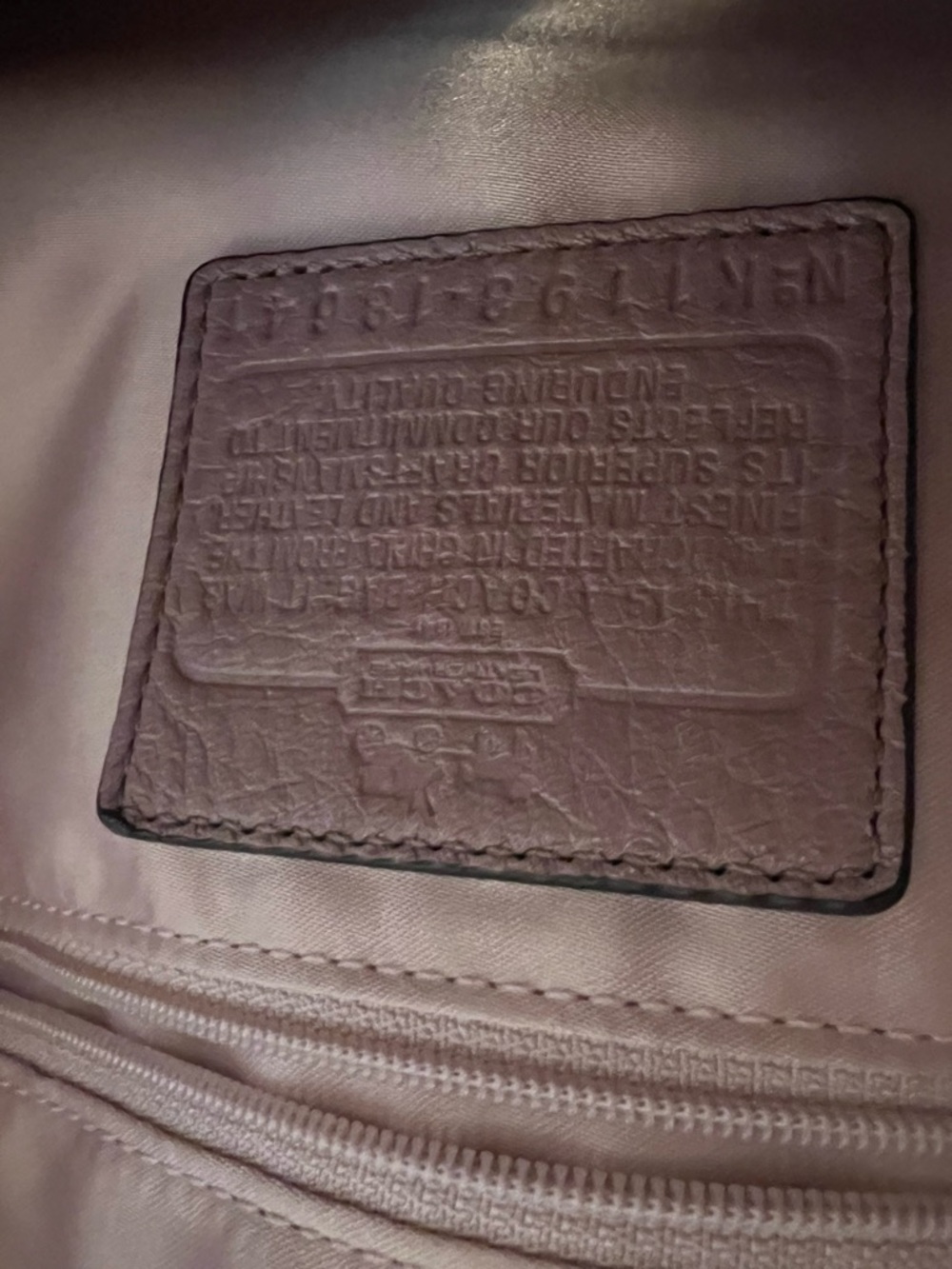 Coach Pink Pebbled Leather Satchel with Shoulder Strap - Picture 4 of 5